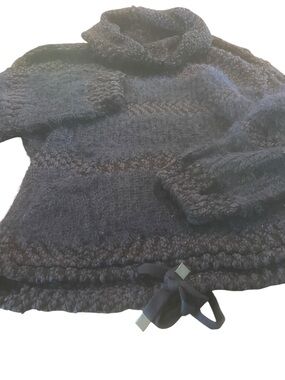 New Directions size Large Cozy Turtleneck Knit Sweater - Deep Navy like new